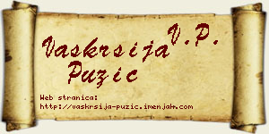 Vaskrsija Puzić vizit kartica